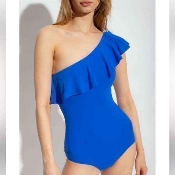 Isabel Marant Women's Metallic  Blue 'sicilya' One-piece Swimsuit - Picture 1 of 5